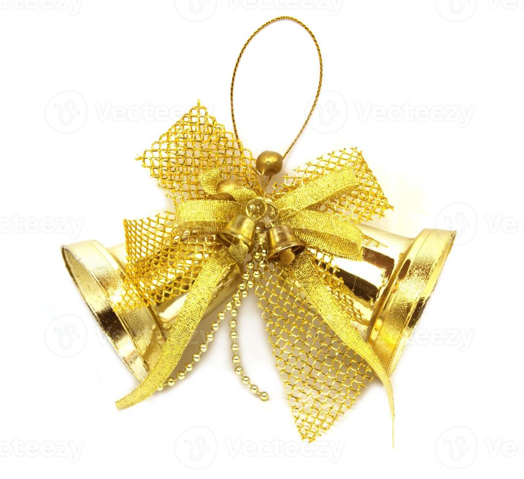 Christmas bells  on white background. Xmas decorations. photo