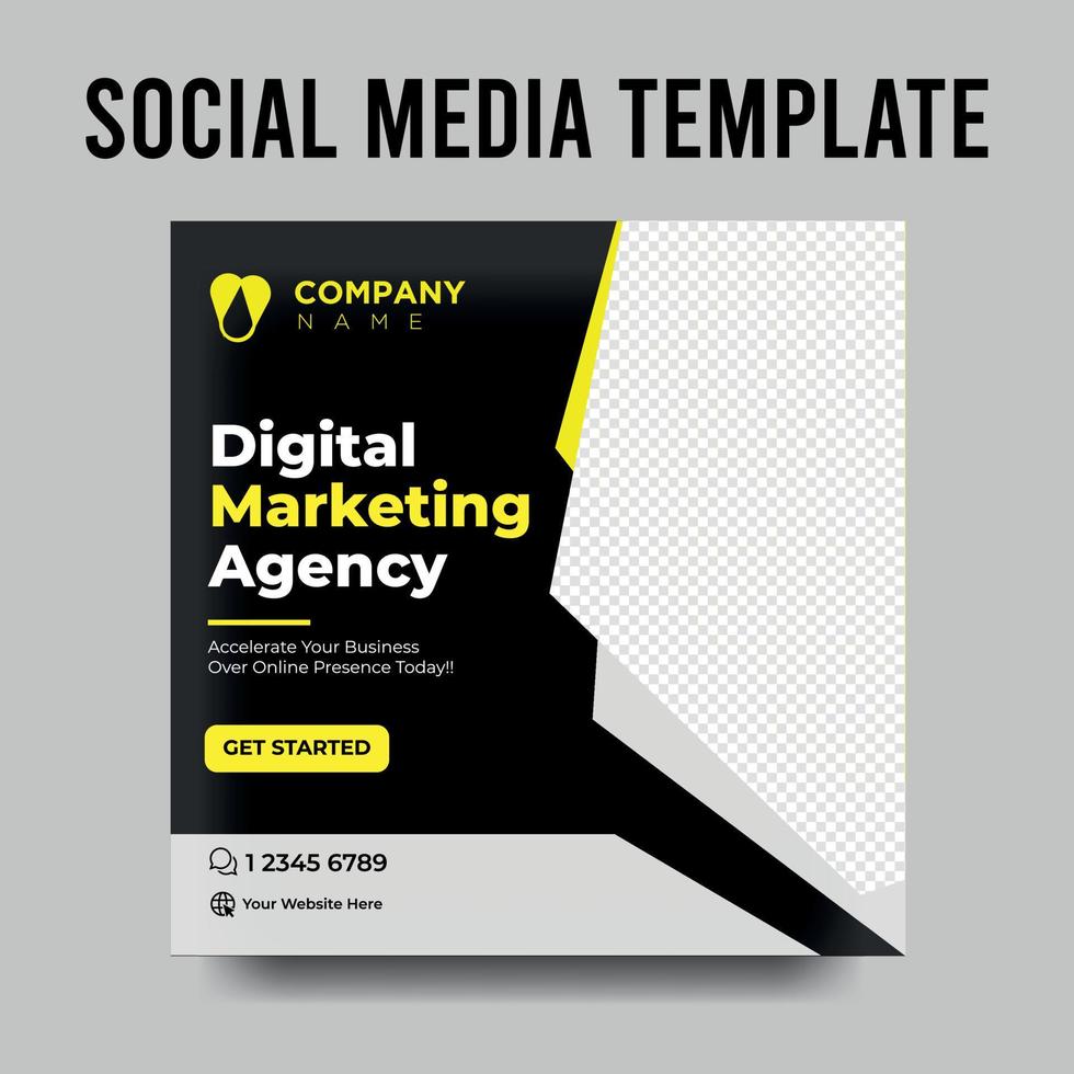 social media post template collection and web internet ads design vector