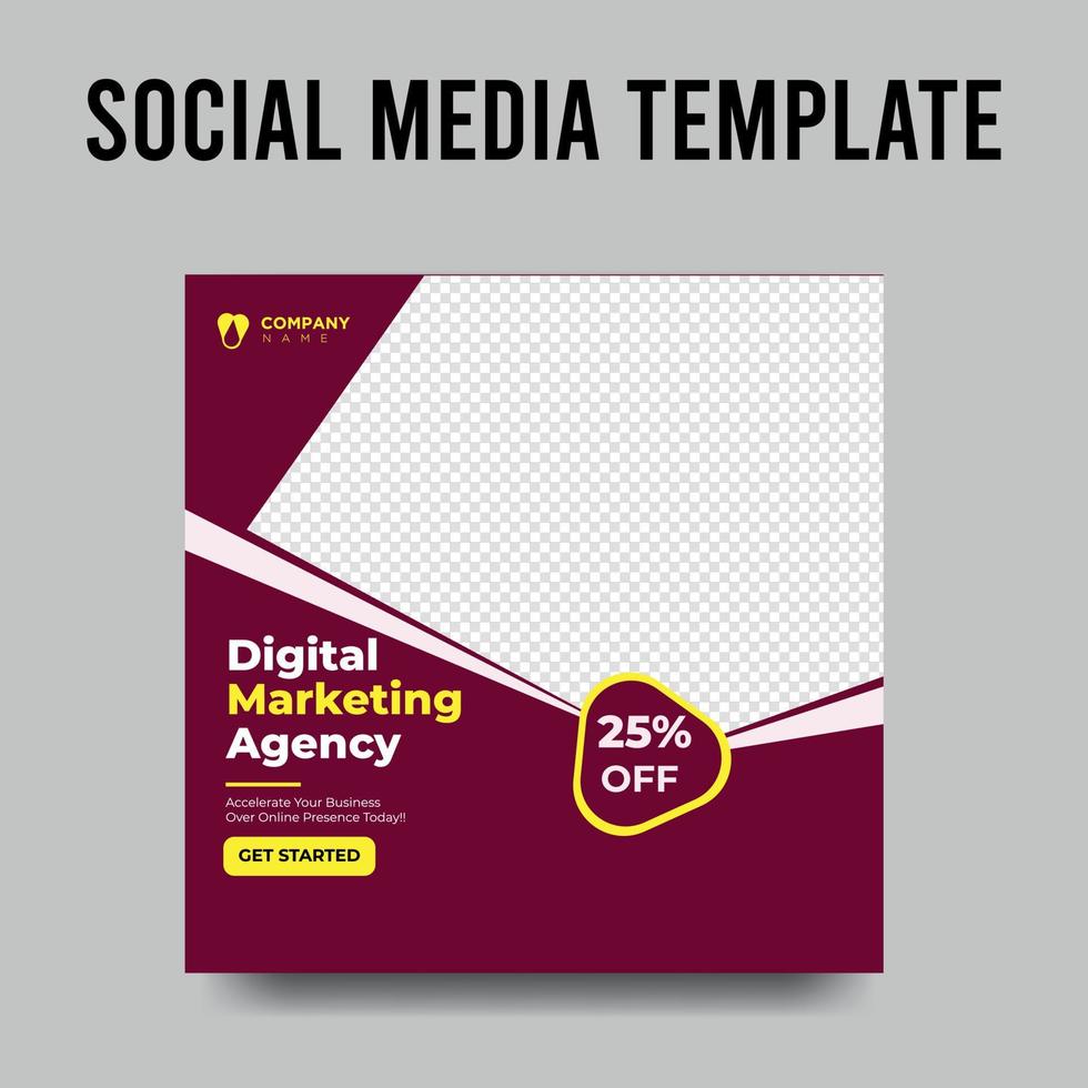 social media post template collection and web internet ads design vector