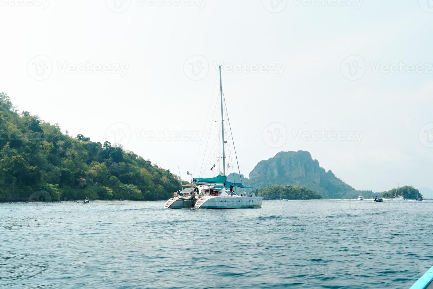 Boat trips on the seas and islands,Travel on a long-tail boat photo