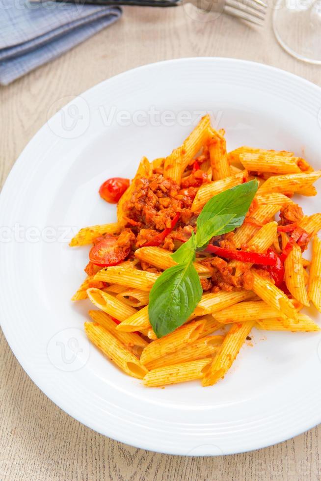 Pasta penne food photo