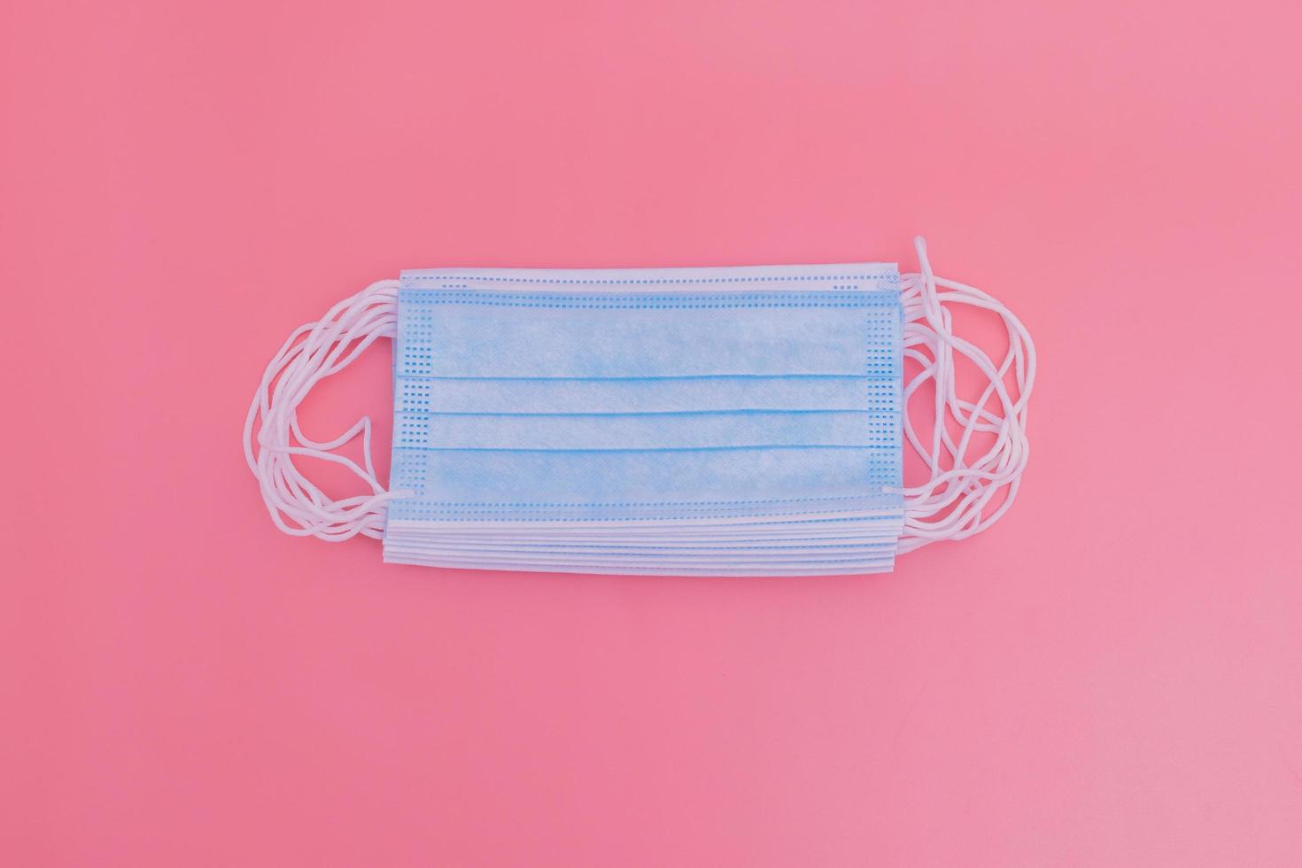 blue mis on a pink background photo