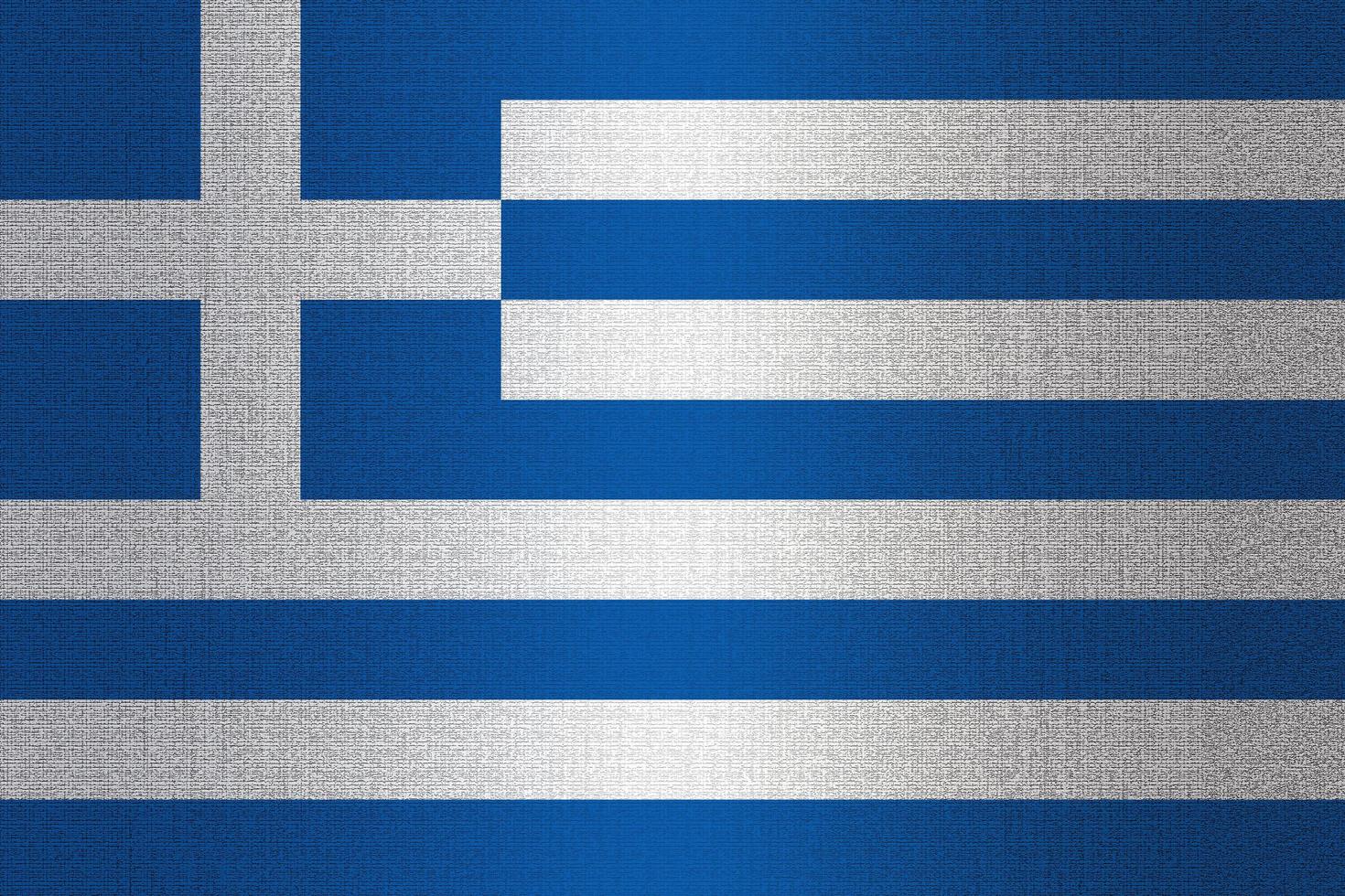 Flag of Greece on stone photo
