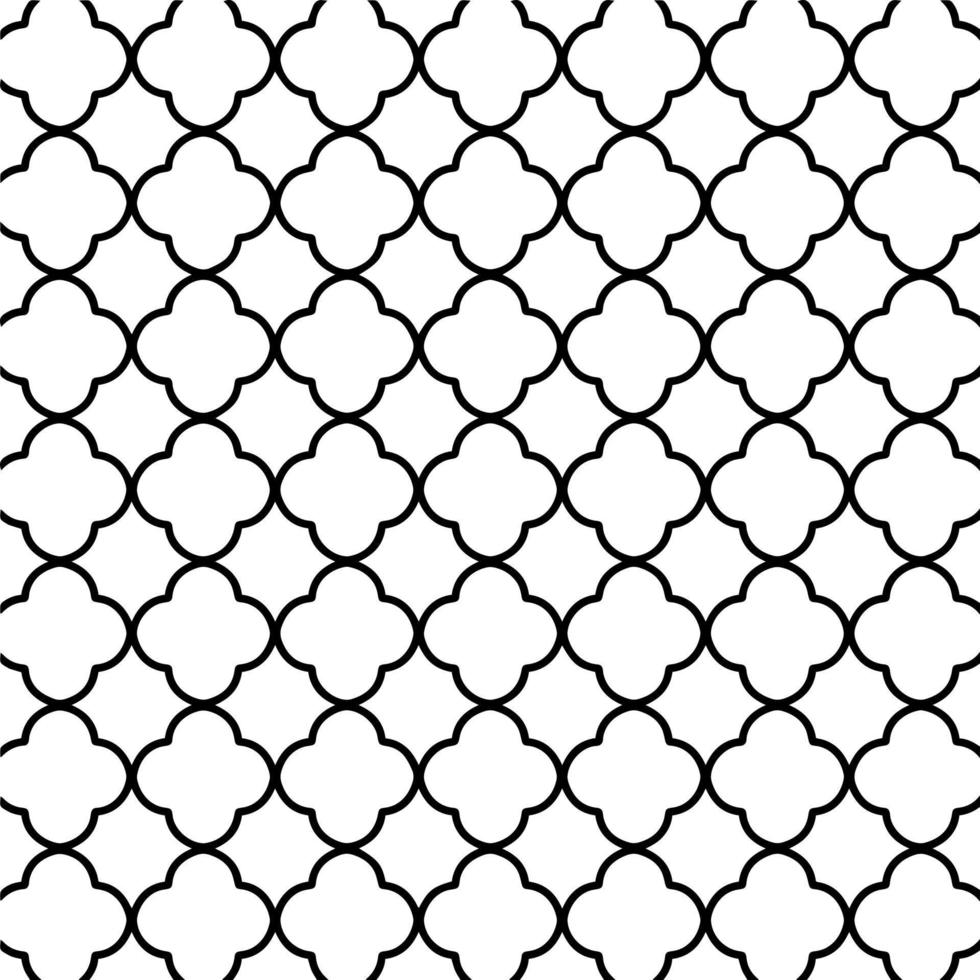pattern design with quatrefoil figures. Chevron pattern vector