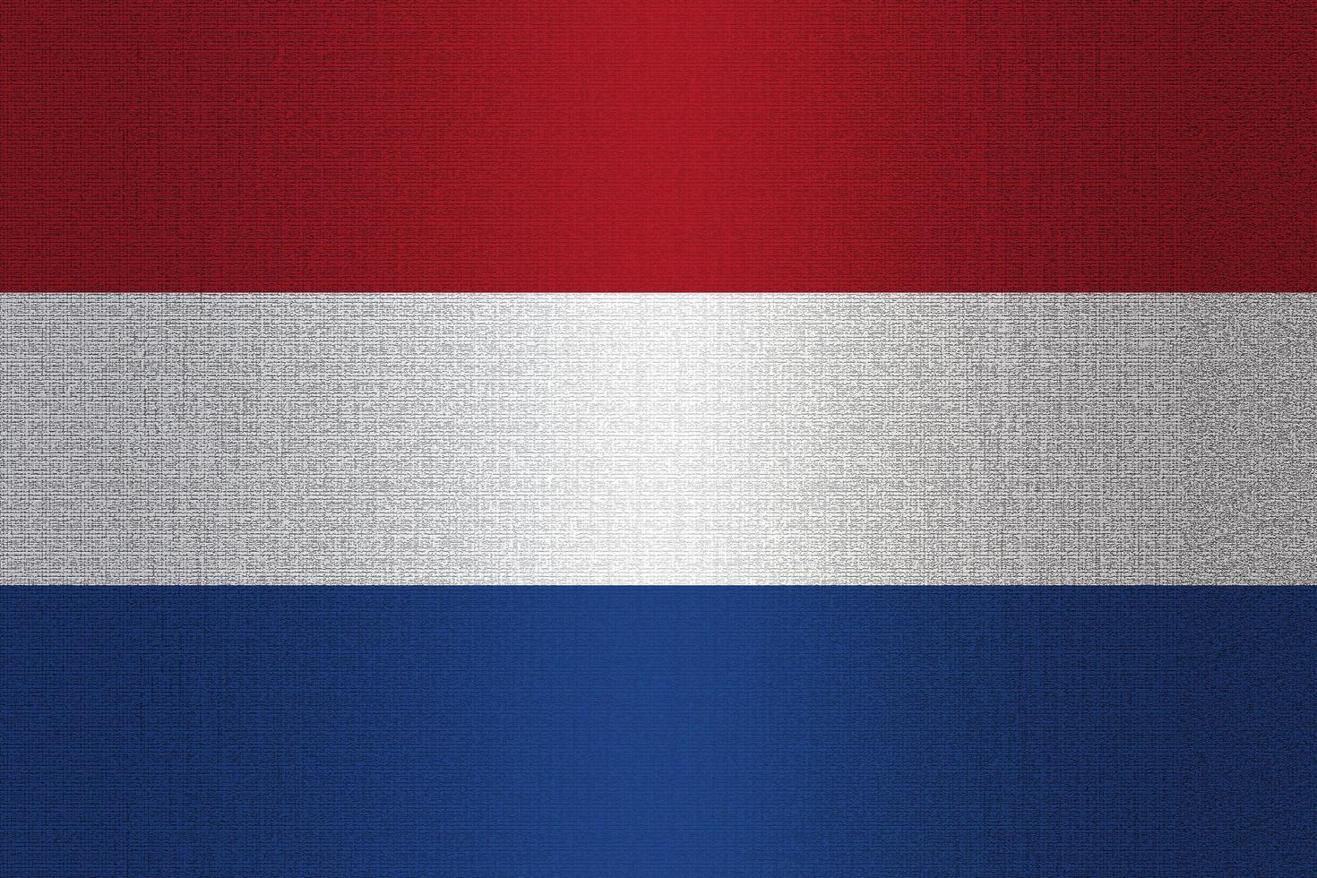Flag of Netherland on stone photo