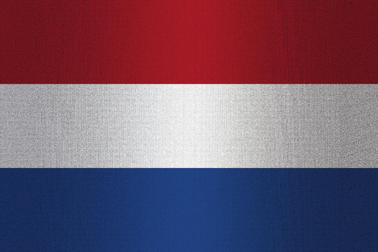 Flag of Netherland on stone photo
