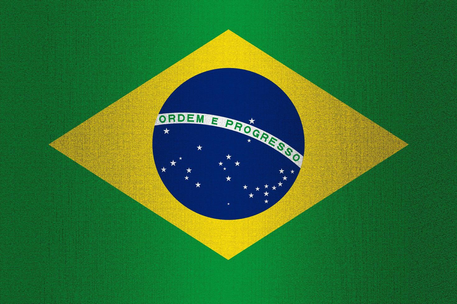 Flag of Brazil on stone photo