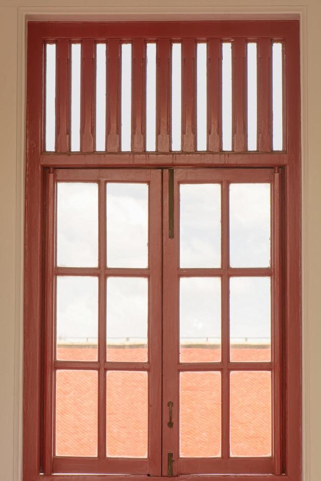 textura de ventana de madera foto