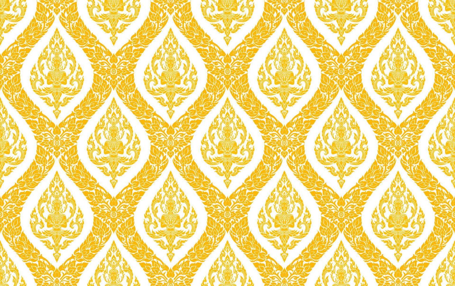 Thai Pattern Supreme Gold Background Luxury Stock Vector (Royalty Free)  1867768525