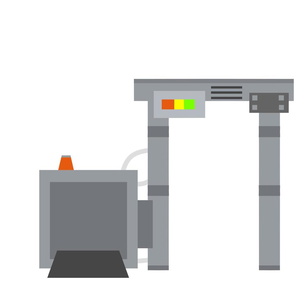 Metal detector. Safety frame. vector