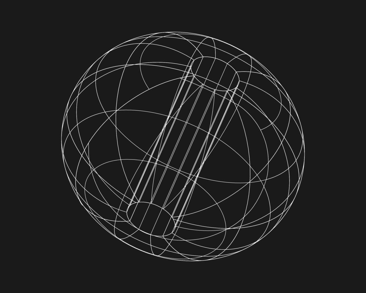 Cyber distorted shape, retro punk design element. Wireframe wave geometry shape on black background. Vector illustration.