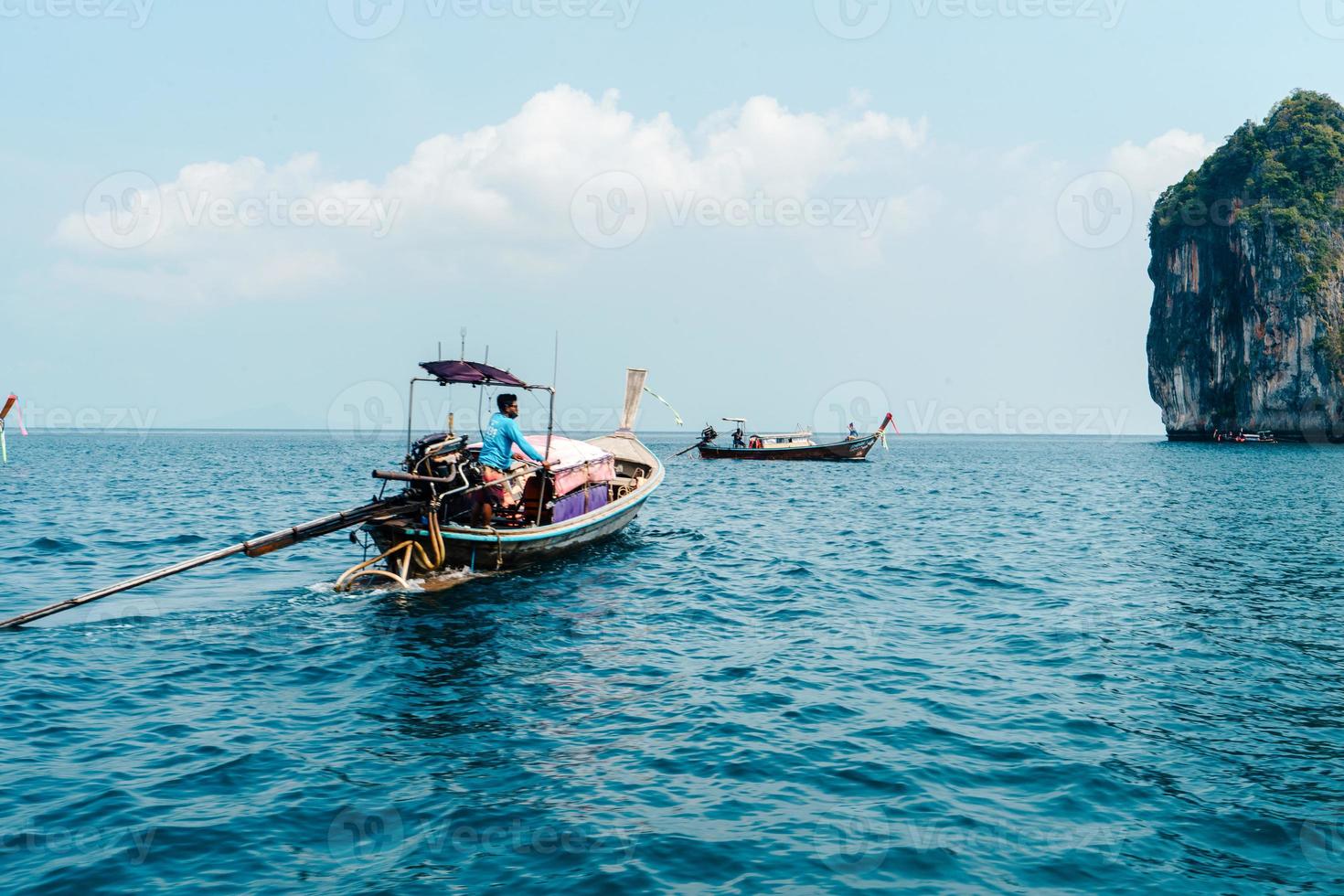 Boat trips on the seas and islands,Travel on a long-tail boat photo