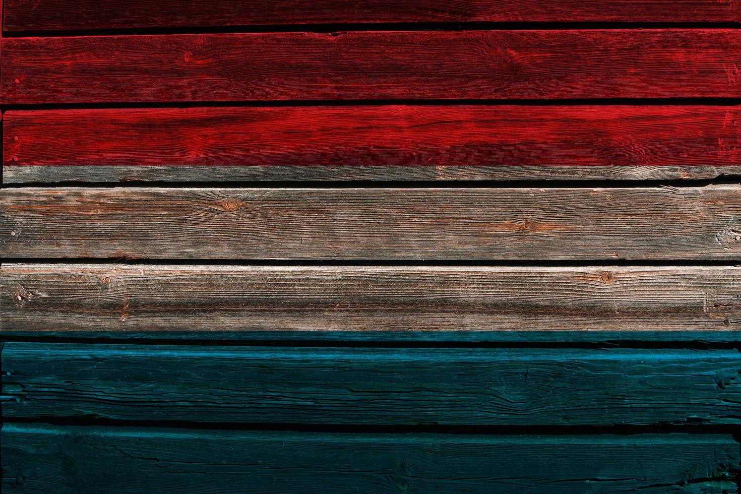 bandera de luxemburgo en madera foto