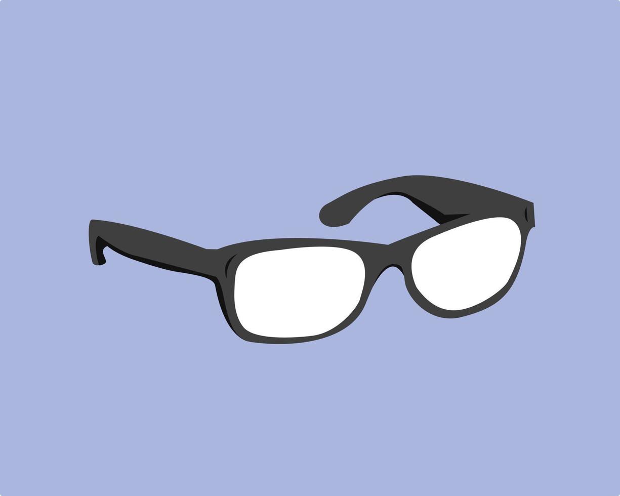 black sunglasses isolated on purple. vector