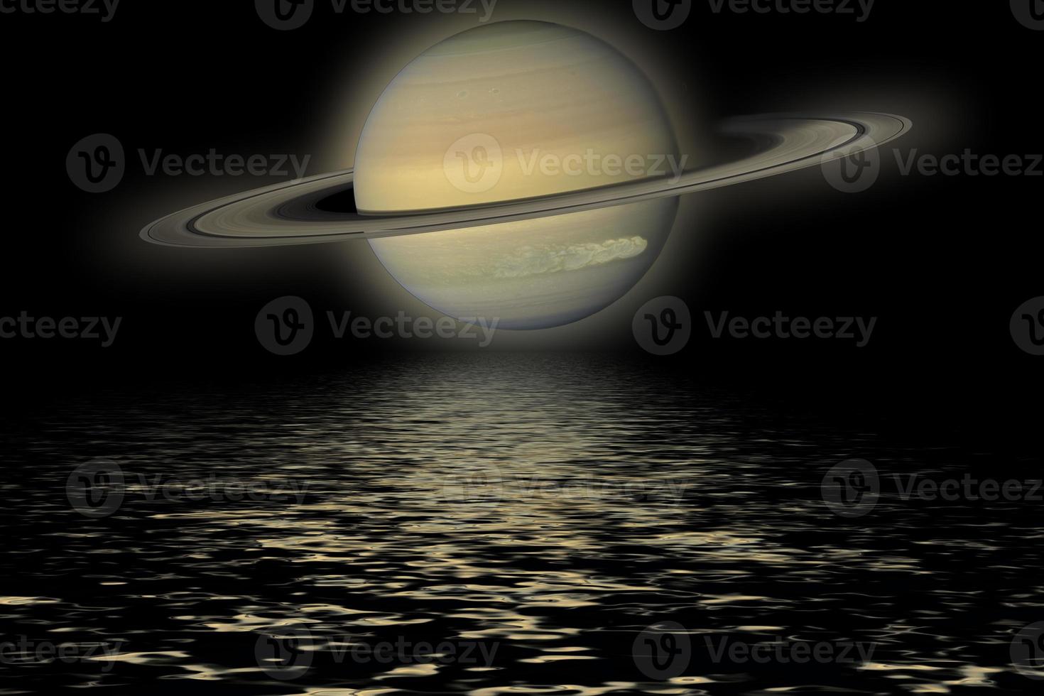 Planet Saturn. Elements of the furnished by NASA. photo