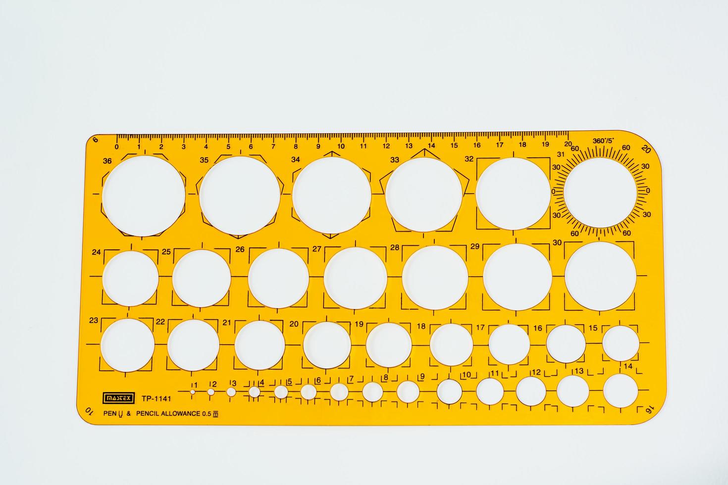 The drafting supplies on a white background. photo