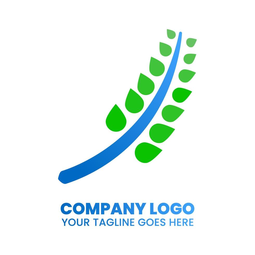 logo templates, icons and symbols in the shape of wheat or rice stalks. vector