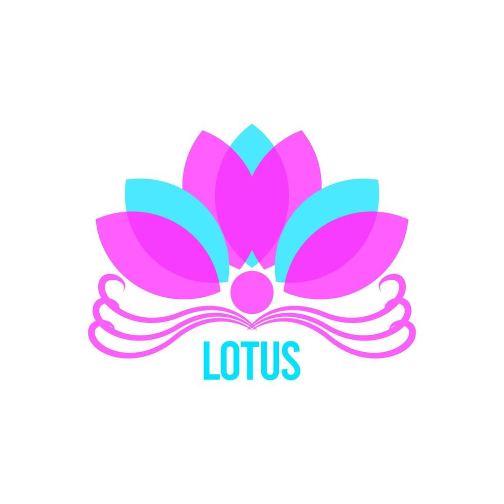 plantilla de logotipo, vector y símbolo con forma de flor de loto