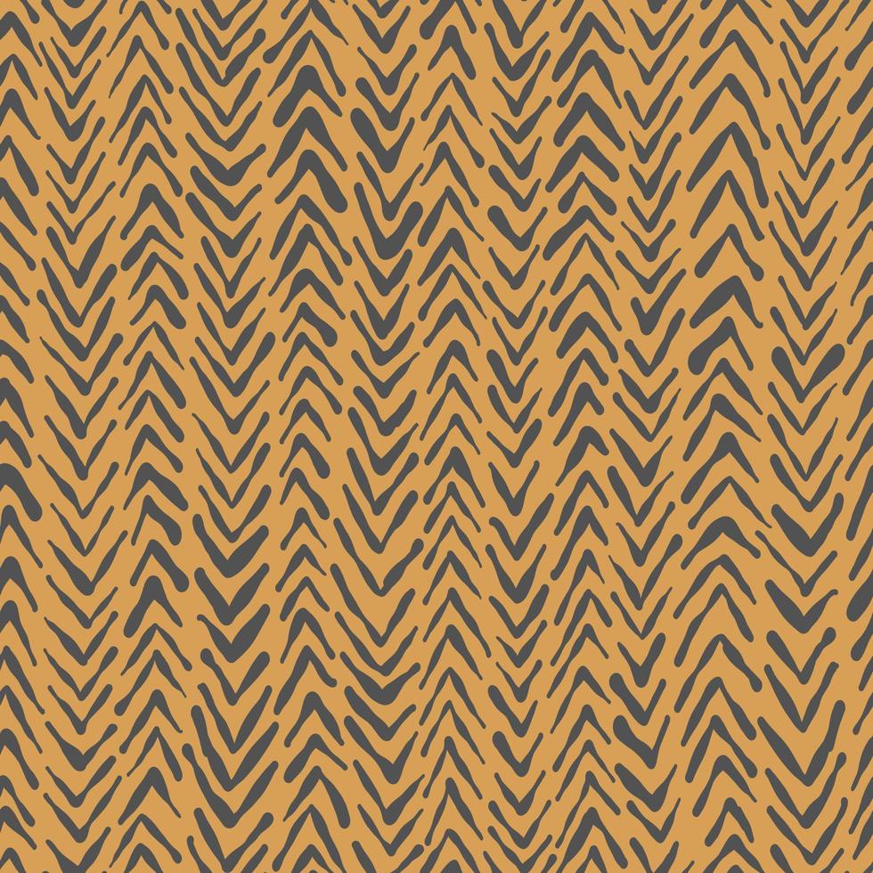 SEAMLESS VECTOR PATTERN tiger stripe animal print hand drawn herringbone fabric swatch. basic and simple texture background wallpaper on trend for 2022