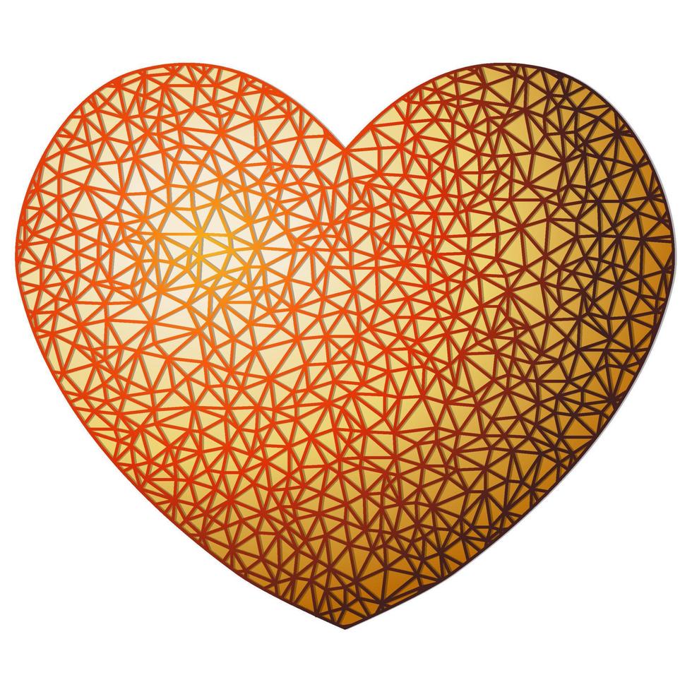 Geometric Heart Design. vector