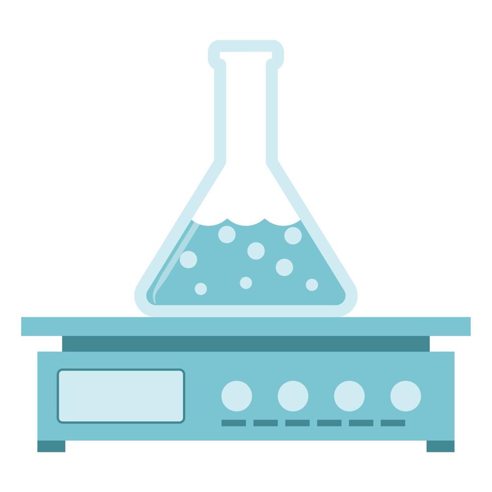 equipo de laboratorio de ciencias. vaso de precipitados e instrumento. vector