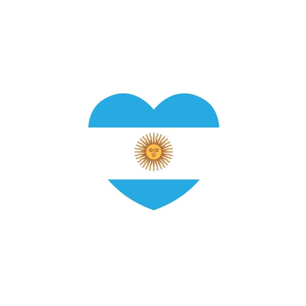 love argentina flag background vector illustration logo design
