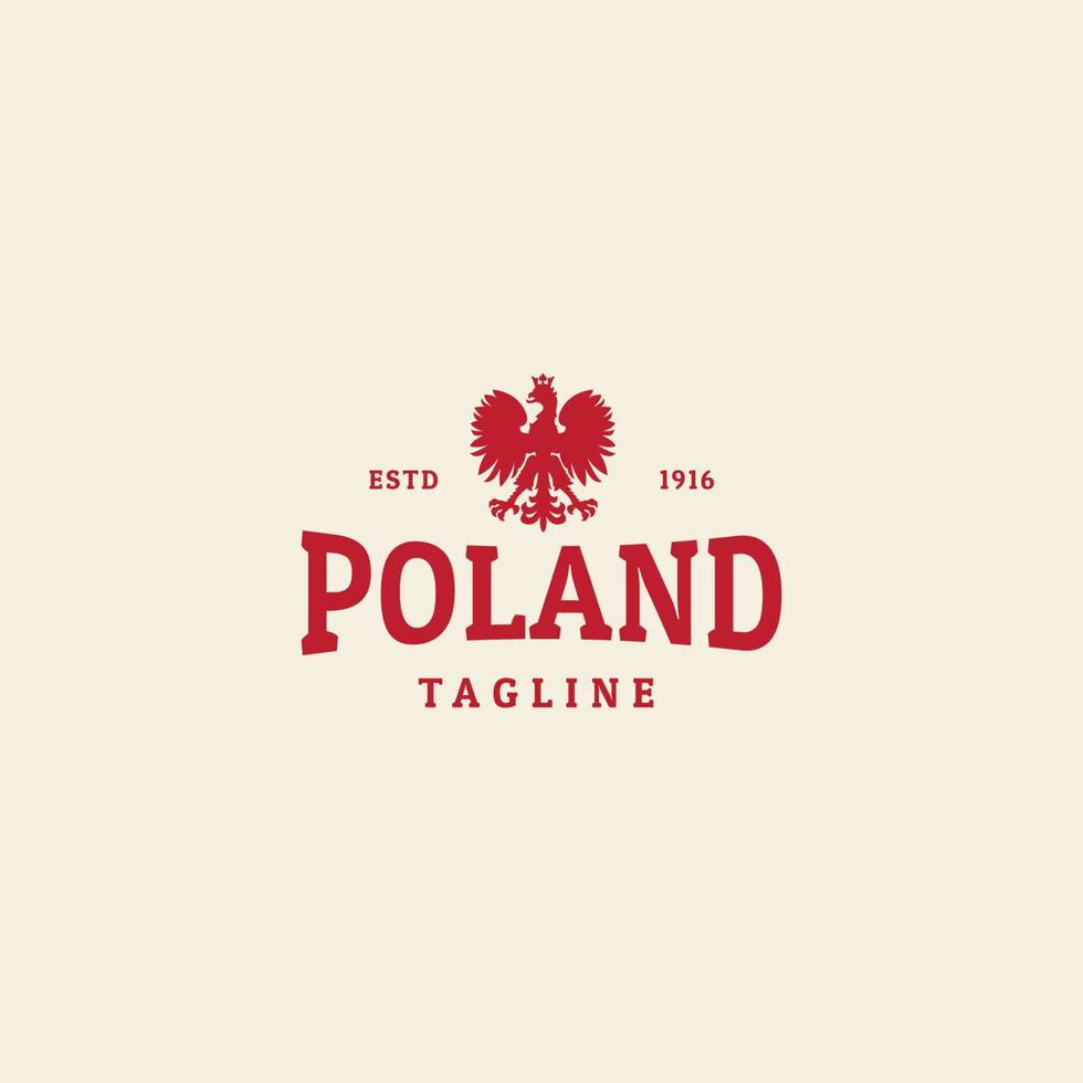 polonia icono bandera día de la independencia logo plantilla vector símbolo ilustración diseño
