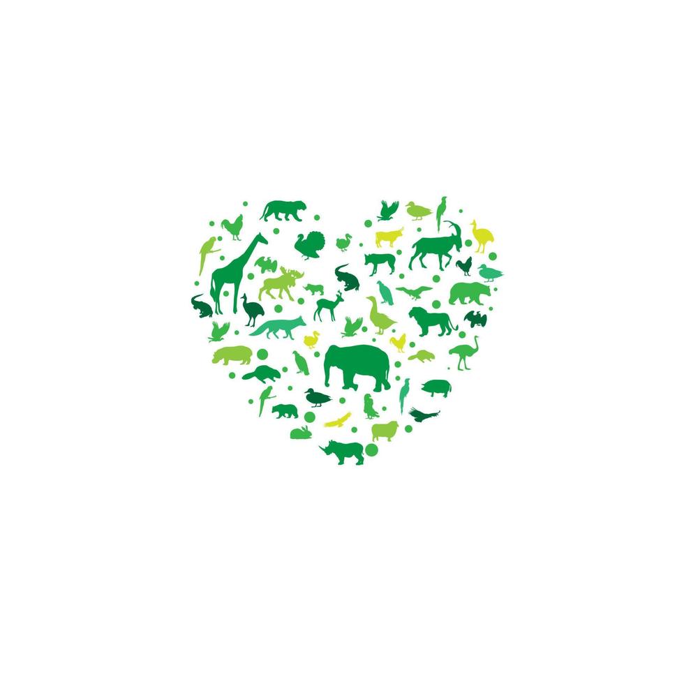 zoo  animal  pet  love  logo  vector  symbol  icon  illustration  design