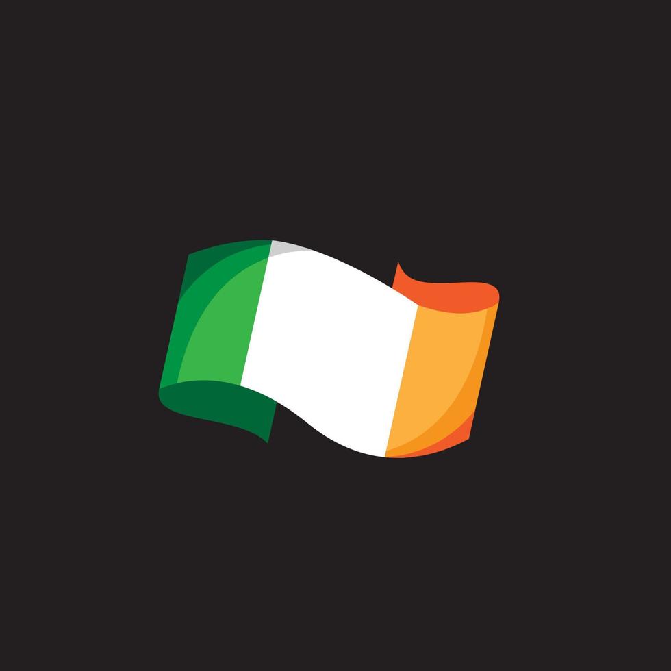 ireland national flag vector background icon illustration logo design