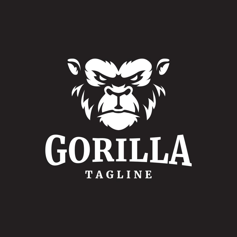 gorilla  head  gorilla face  animal  logo design vector icon illustration graphic creative idea