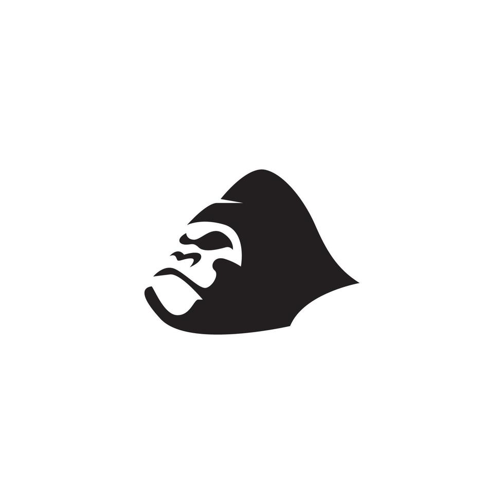 HEAD GORILLA LOGO VECTOR SYMBOL ILLUSTRATION MINIMALIST DESIGN