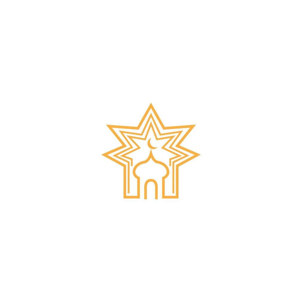 MOSQUE  MODERN  LINE  LOGO  SYMBOL  ICON  ILLUSTRATION  MINIMALIST  DESIGN vector