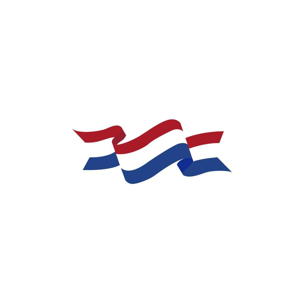 diseño de logotipo de ilustración de vector de fondo de bandera nacional holanda