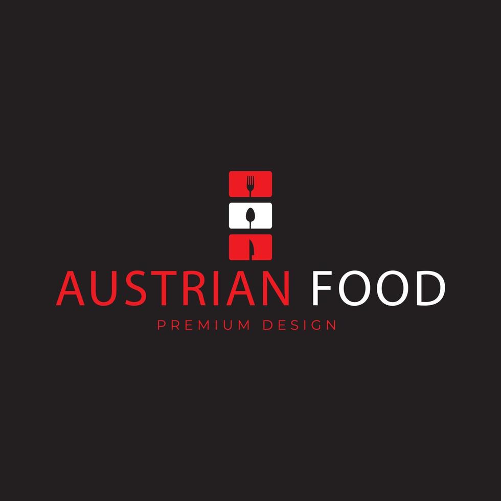 austrian  food  logo  vector  symbol  icon  illustration  desigm  template