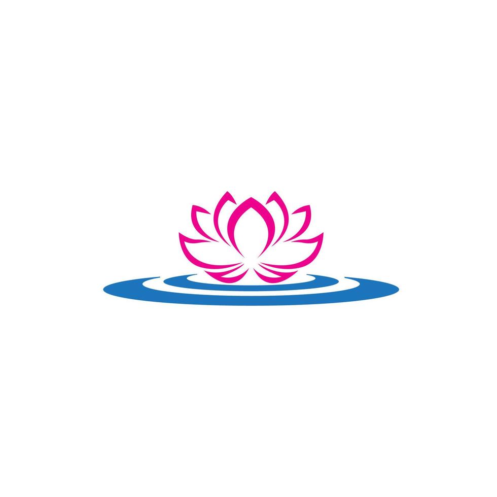 LOTUS FLOWER BEAUTY LOGO ICON VECTOR  DESIGN