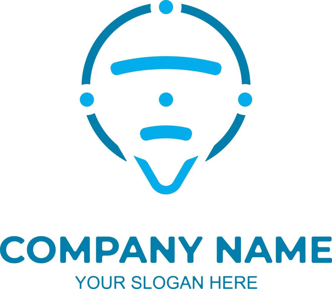 chat bubble network icon Logo template vector illustration