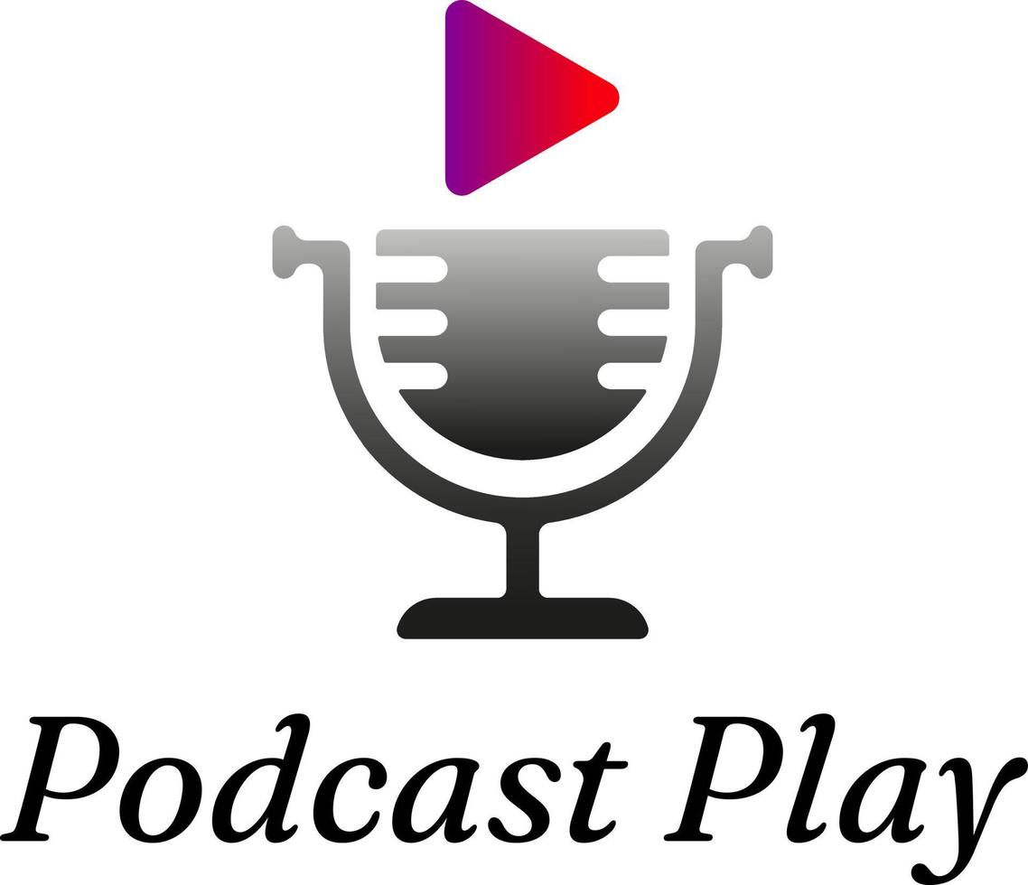 podcast vector glyph flat icon