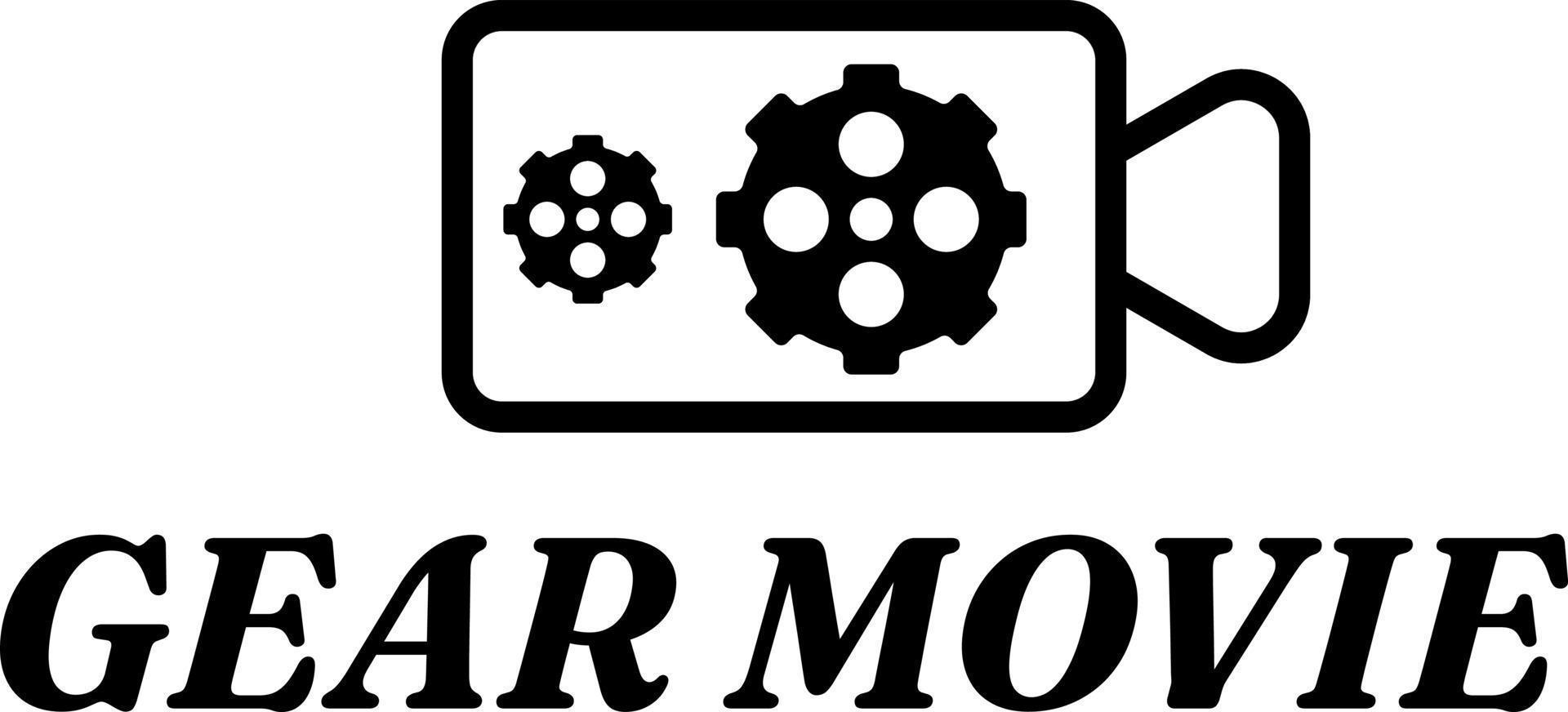 simple illustration video camera icon of gear vector