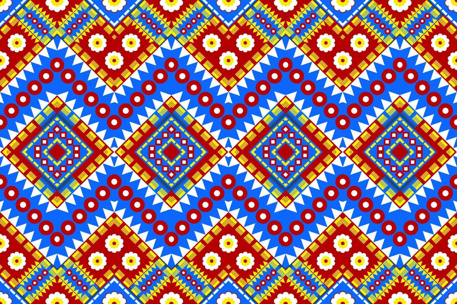 Seamless geometric ethnic asian oriental and tradition pattern design for texture and background. Silk and fabric pattern decoration for carpet, clothing, wrapping and wallpaper vector