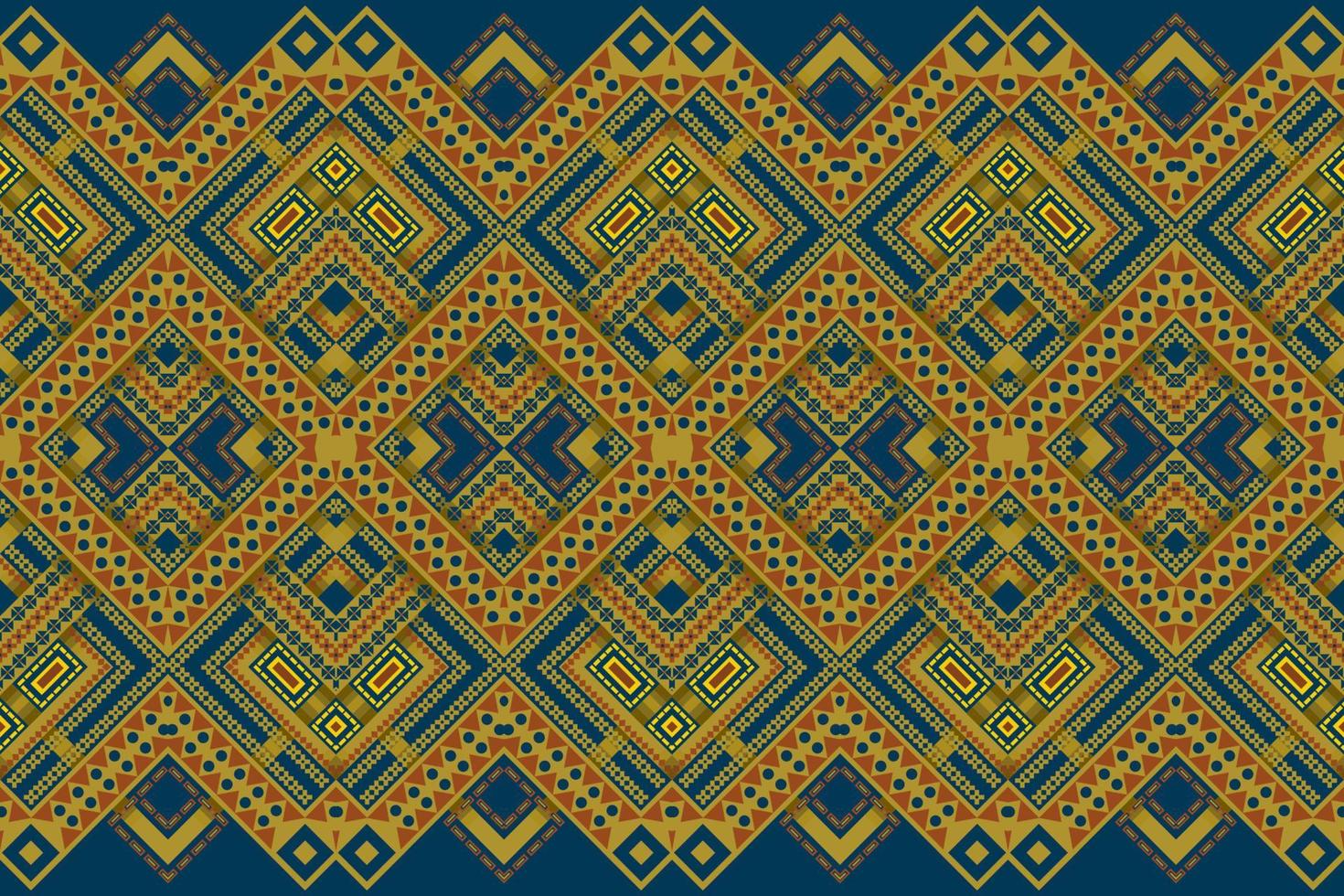 Diseño de patrón de tradición y oriental asiático étnico geométrico sin costuras para textura y fondo. decoración de patrones de seda y tela para alfombras, prendas de vestir, envolturas y papel tapiz vector