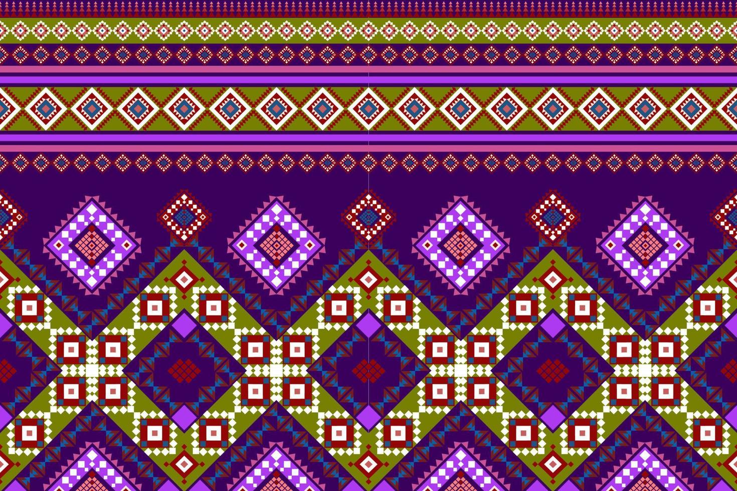 Seamless geometric ethnic asian oriental and tradition pattern design for texture and background. Silk and fabric pattern decoration for carpet, clothing, wrapping and wallpaper vector