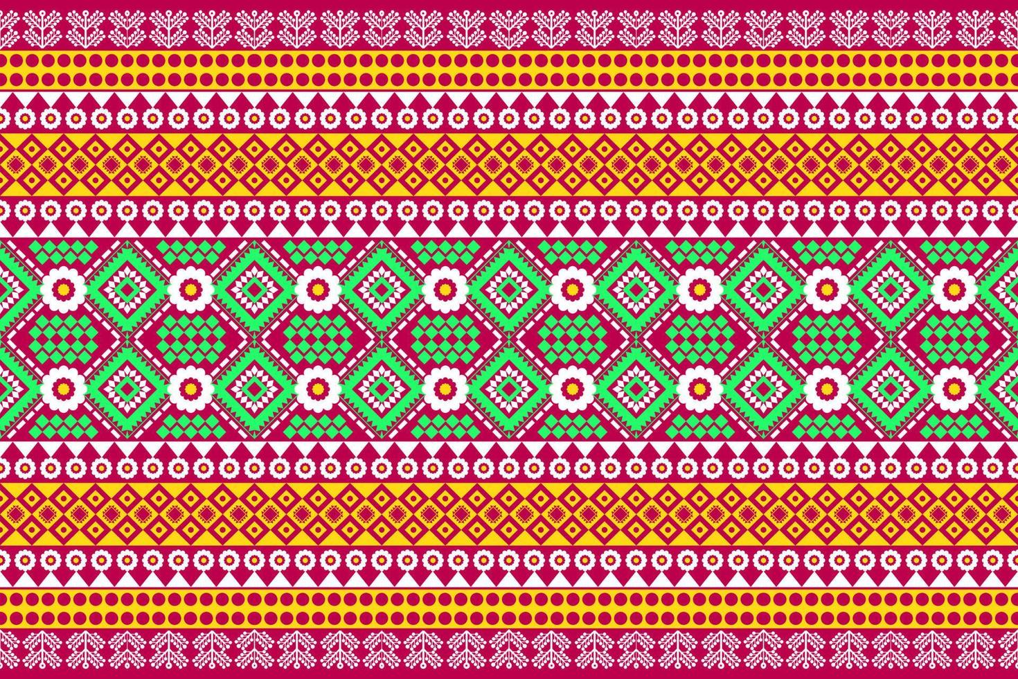 Seamless geometric ethnic asian oriental and tradition pattern design for texture and background. Silk and fabric pattern decoration for carpet, clothing, wrapping and wallpaper vector
