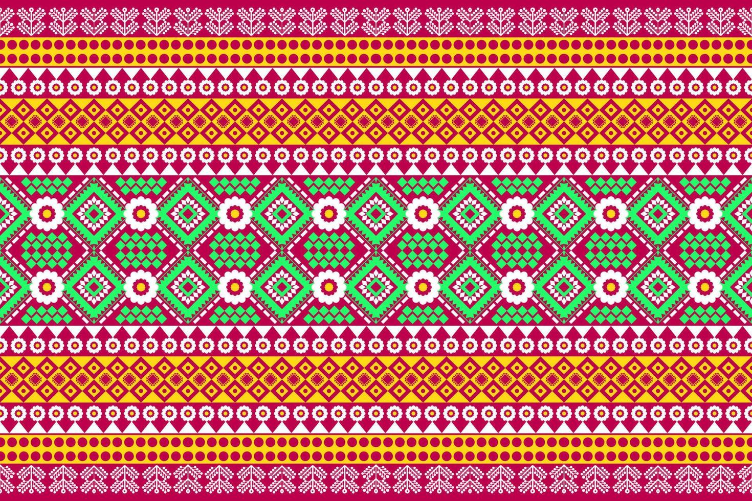 Seamless geometric ethnic asian oriental and tradition pattern design for texture and background. Silk and fabric pattern decoration for carpet, clothing, wrapping and wallpaper vector