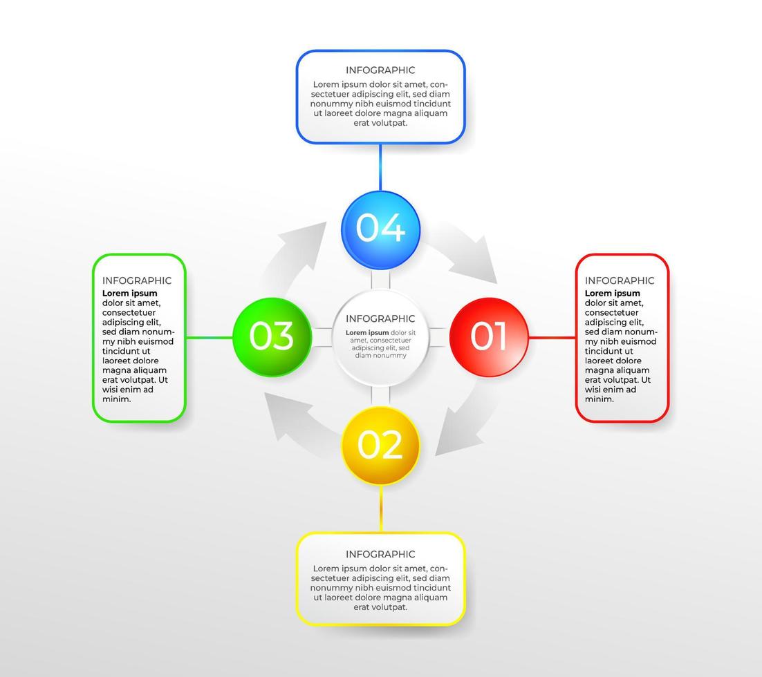 Creative arrow style infographic design vector