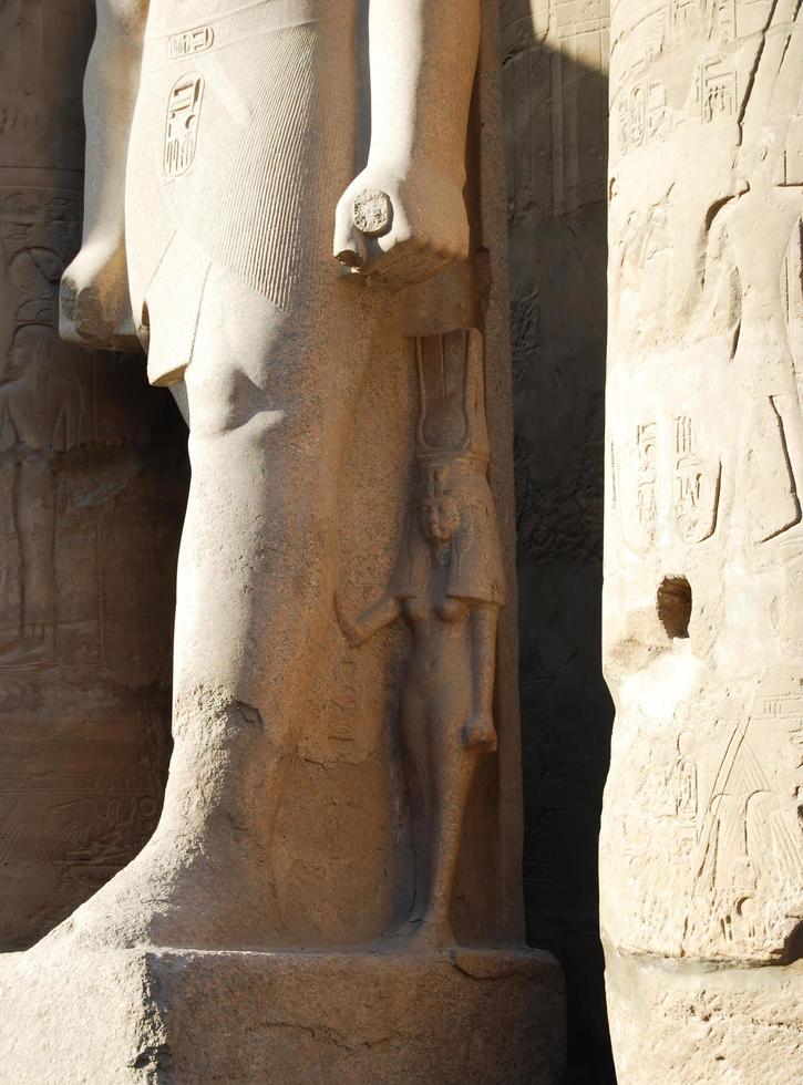 Detail of an ancient statue inside the Luxor Temple. Egypt photo