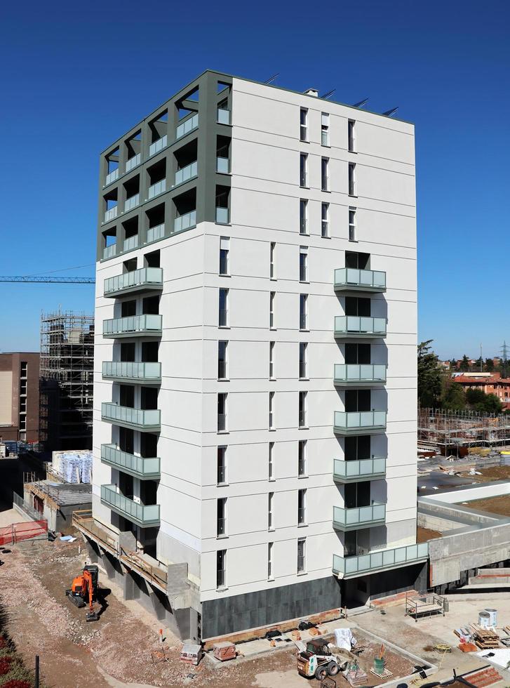 Architectural complex of new residential buildings in Bologna. Italy. photo