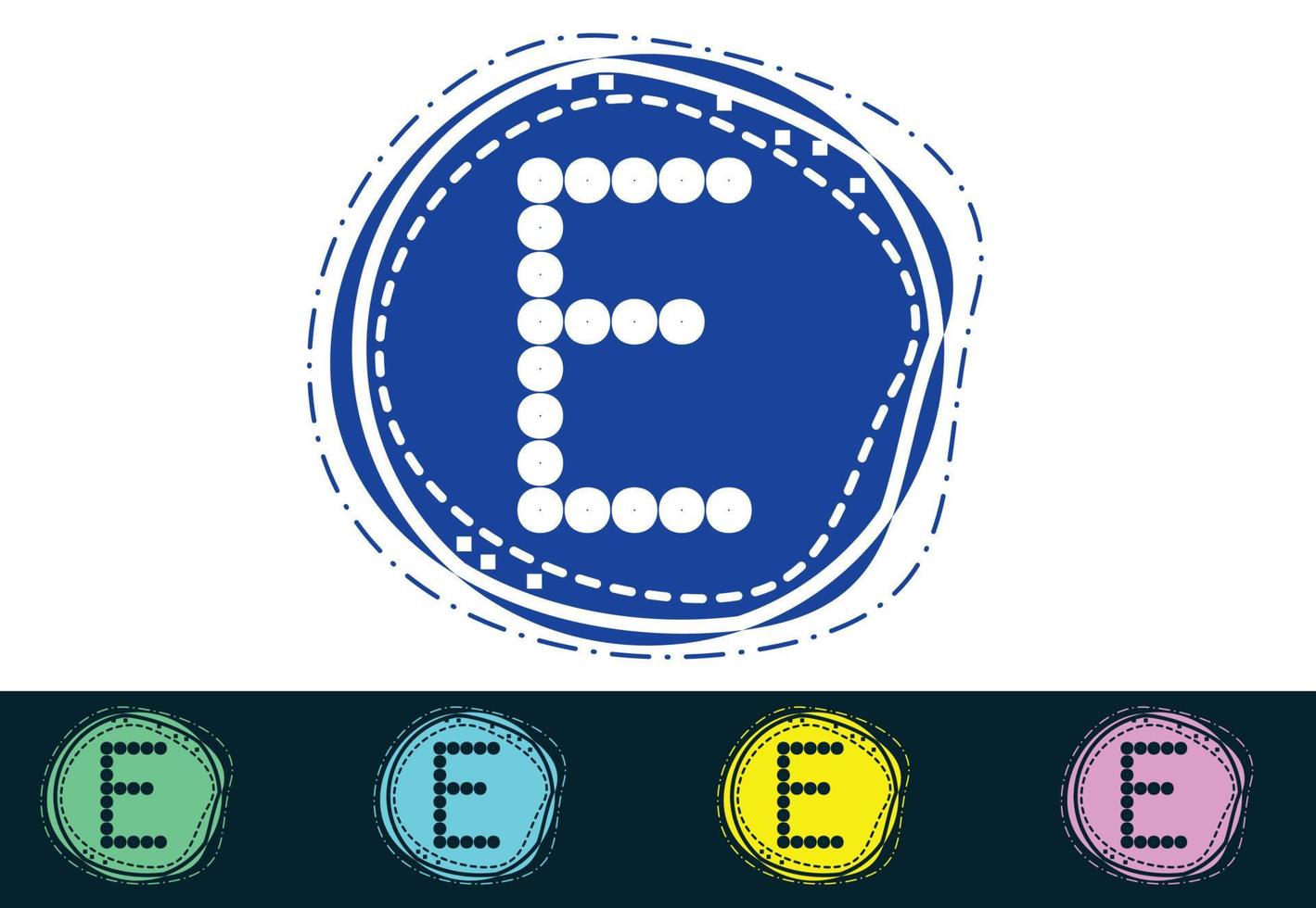 E letter new logo and icon design vector