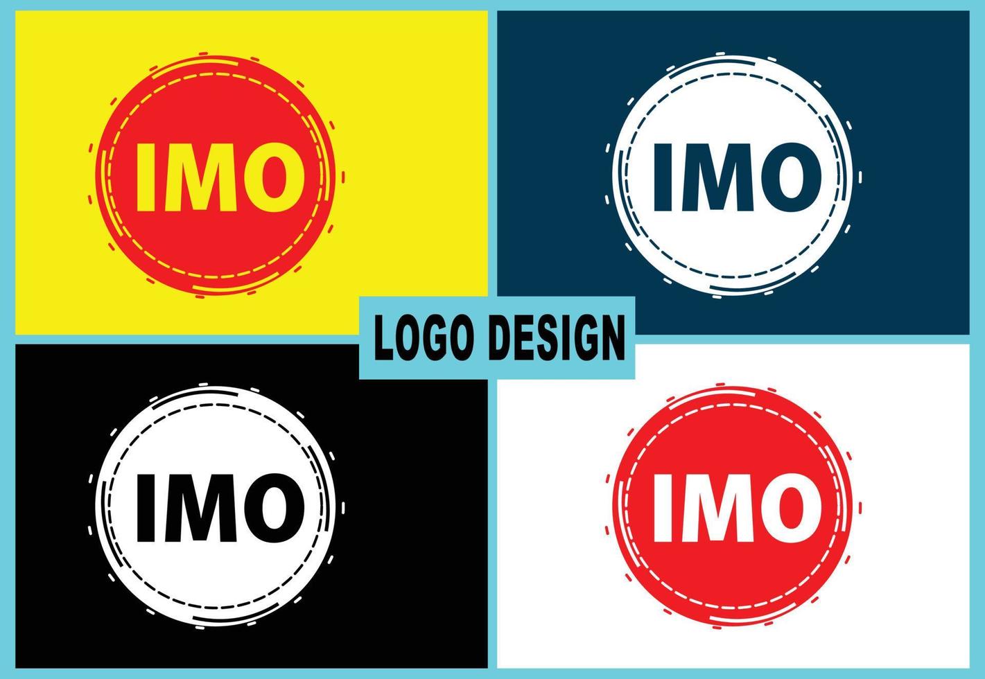 IMO letter new logo and icon design template vector