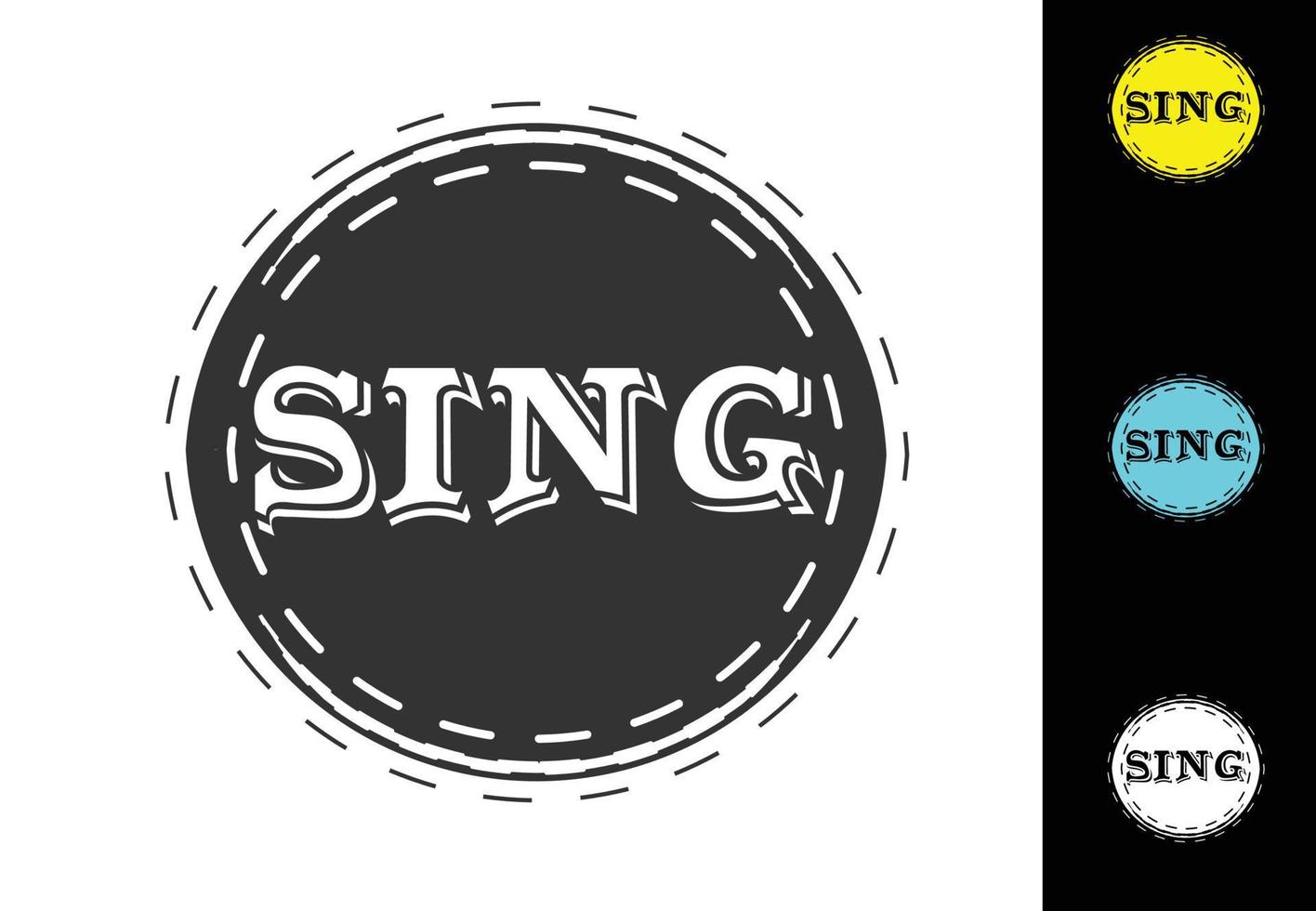 SING letter new logo and icon design template vector
