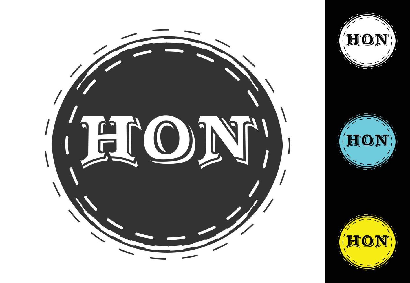 HON letter new logo and icon design template vector